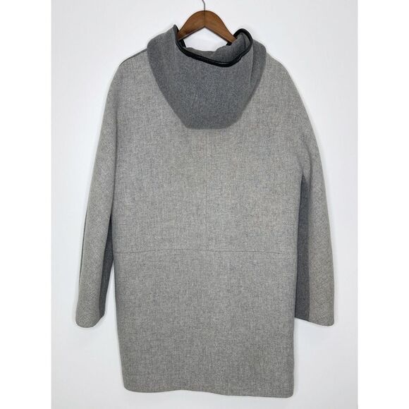 J. Crew Stadium Cloth Hooded Wool Coat Nello Gori Gray Size Extra Large - Picture 5 of 12